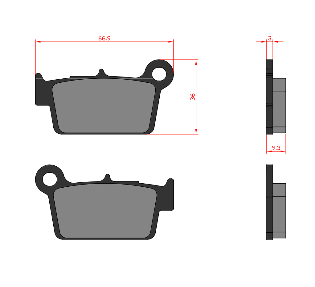 YAMAHA REAR PADS