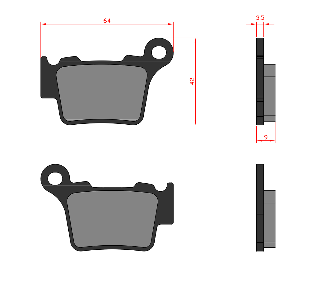 REAR GASGAS PADS